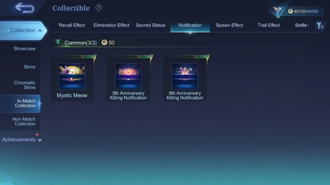 Sammlung im Spiel 4