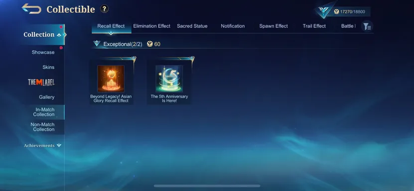 In-Match Collection 1